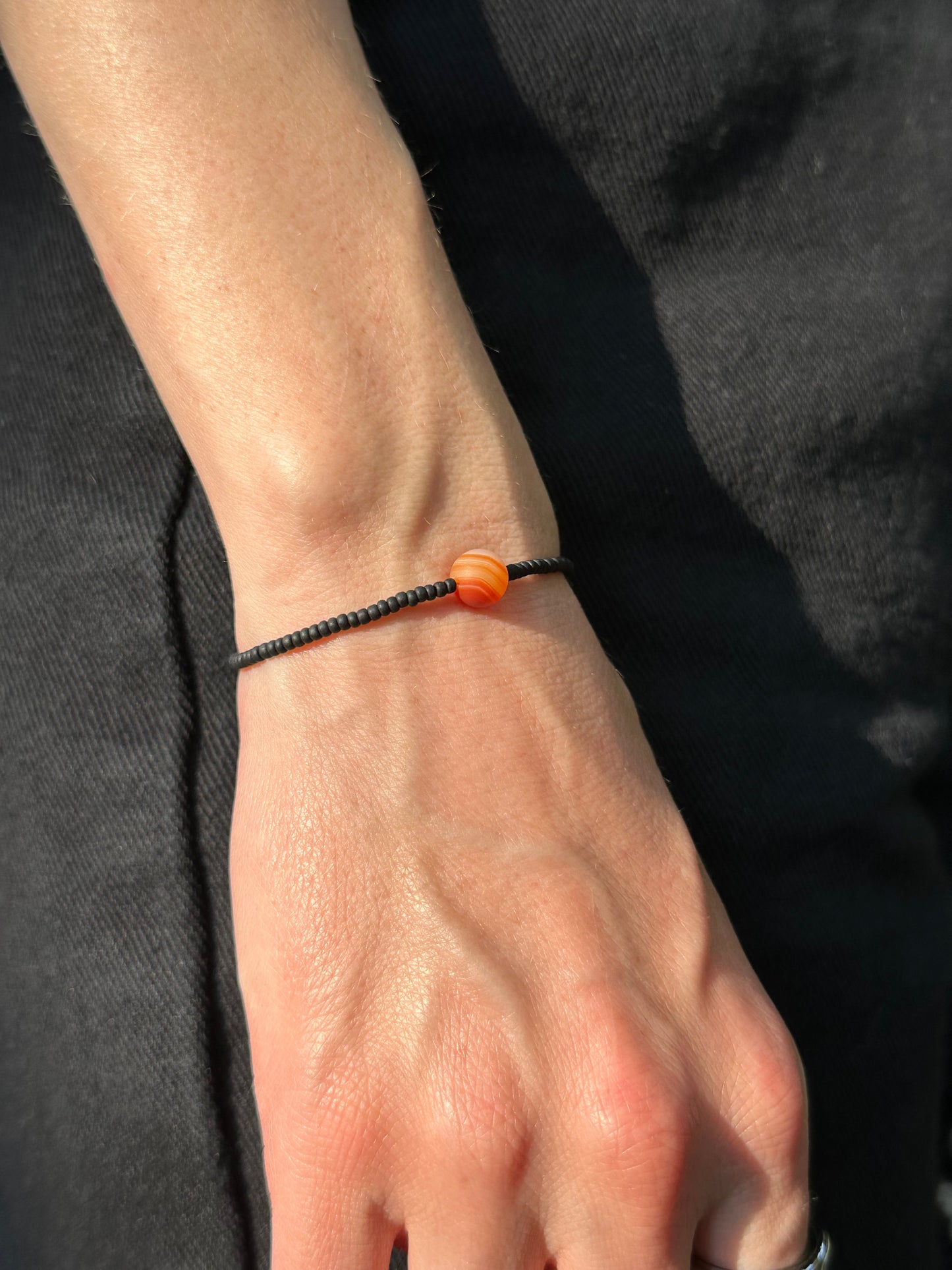 Red Banded Agate Gemstone Bracelet